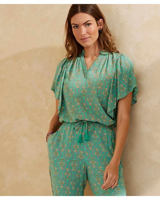 damart Tunisian-Style Printed Blouse