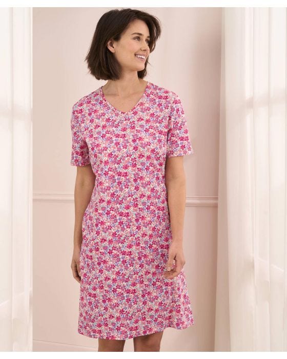 damart V Neck Cotton Nightdress