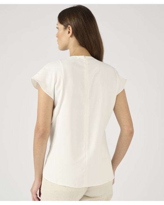 Damart V-neck Knot Front Blouse