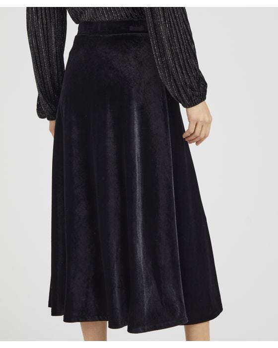 Damart Velour Bias Cut Skirt