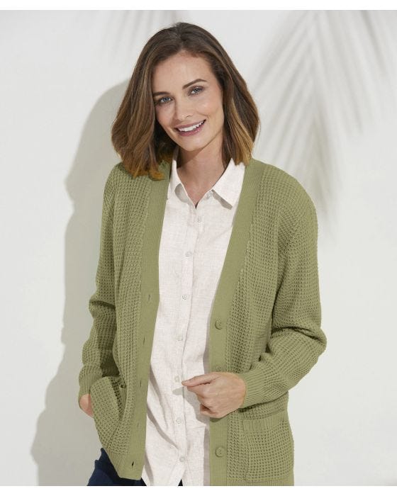 Damart Waffle Cardigan