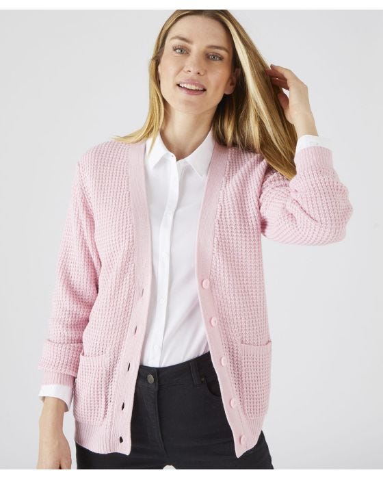 Damart Waffle Cardigan