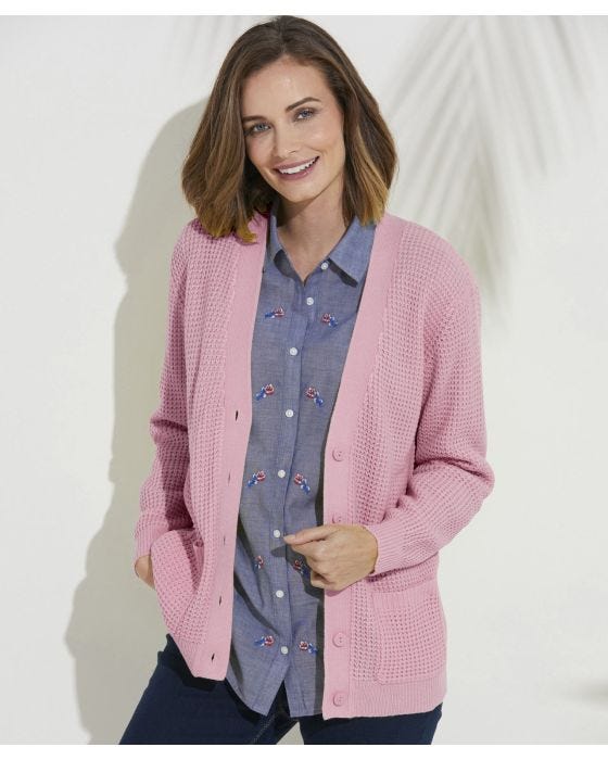 damart Waffle Cardigan