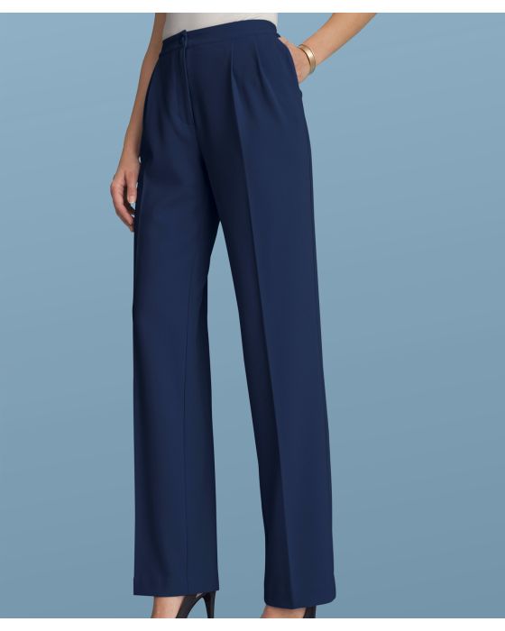 Damart Wide-Leg Crêpe Trousers
