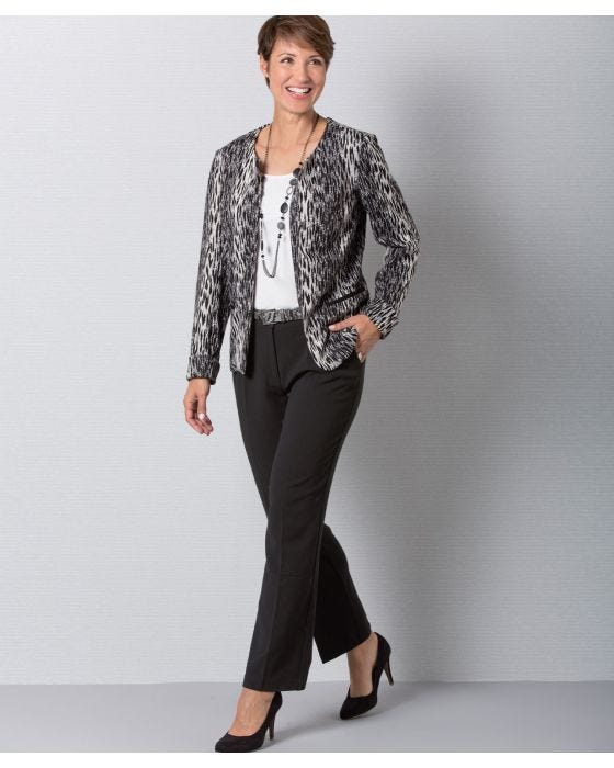 Damart Wide-Leg Crêpe Trousers