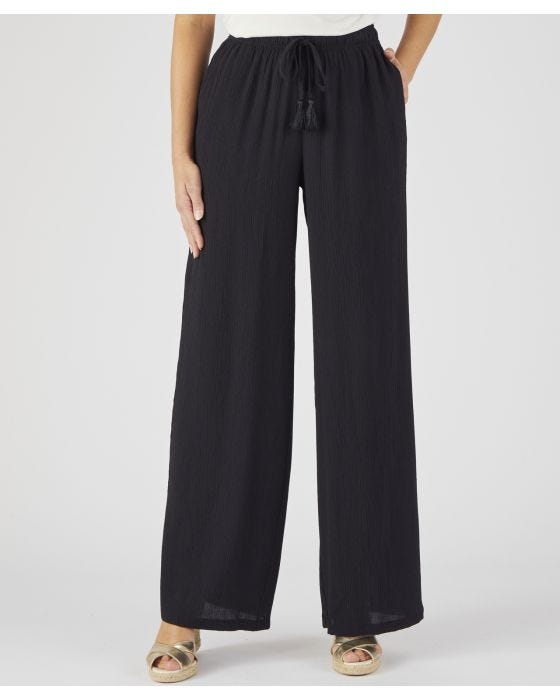 Damart Wide-leg Crinkle Trousers
