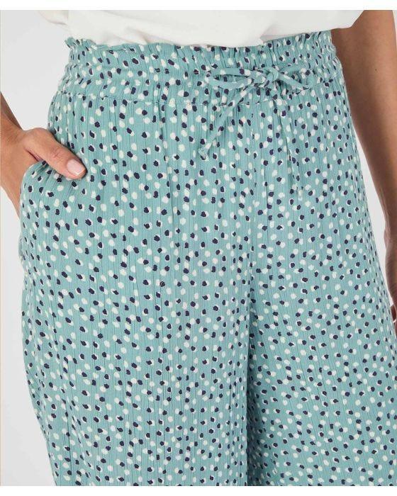 Damart Wide-leg Crinkle Trousers