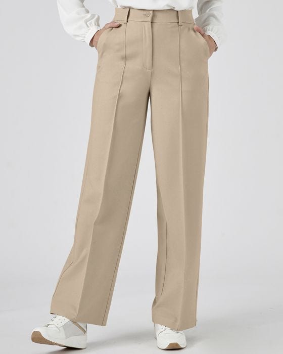 damart Wide-leg Knitted Trousers