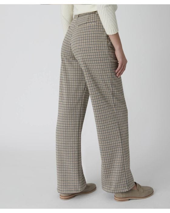 Damart Wide-leg Stretch Check Trousers