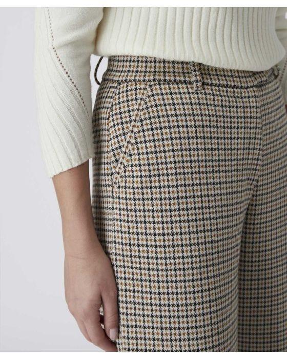 Damart Wide-leg Stretch Check Trousers