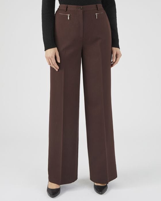 Damart Wide Leg Stretch Waist Trousers