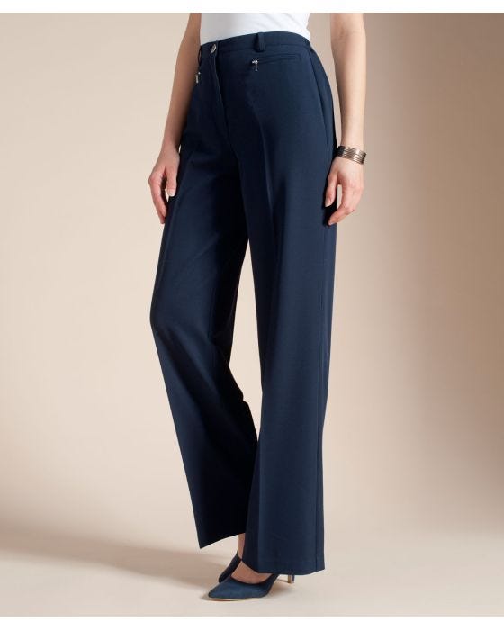 damart Wide Leg Stretch Waist Trousers