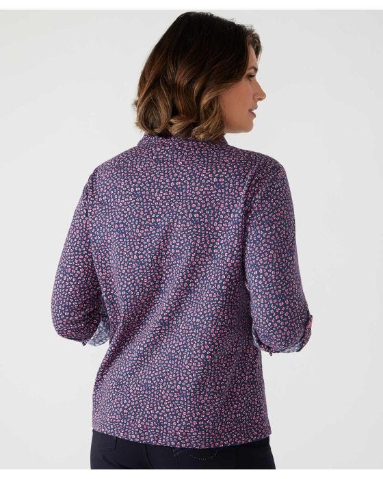 Damart First Avenue Ditsy Leopard Print Cotton Shirt