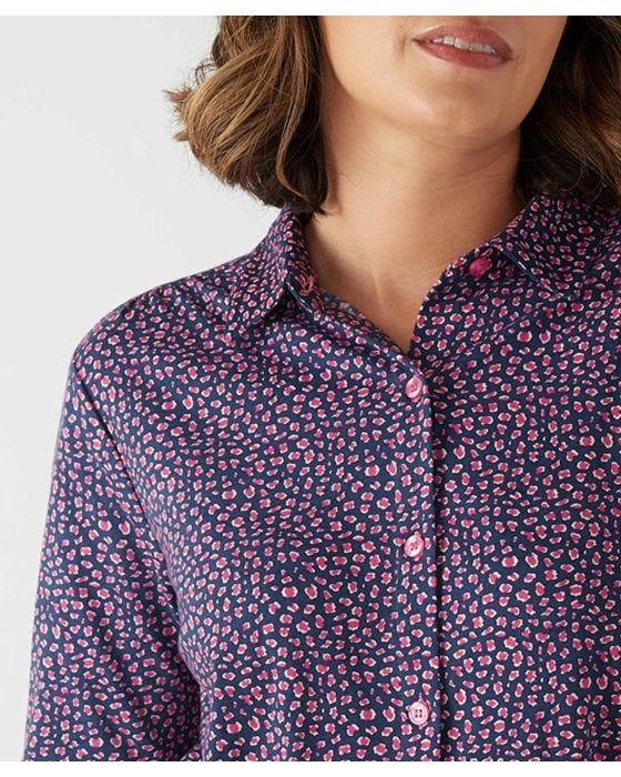 Damart First Avenue Ditsy Leopard Print Cotton Shirt