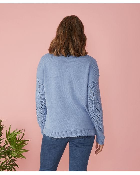 Damart First Avenue - Lace Pointelle Yoke And Shoulder Jumper