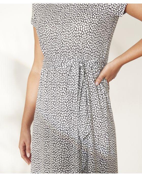 Damart First Avenue - Midi Slash Neck Dress With Belt