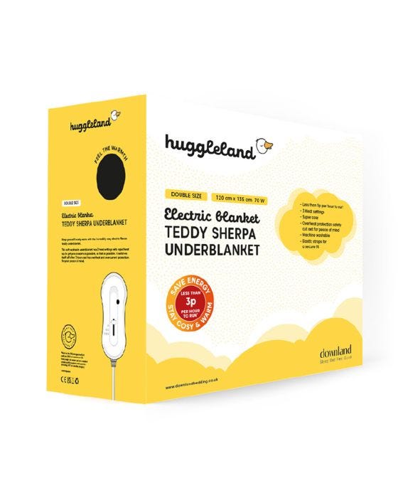 Damart Huggleland Sherpa Teddy Electric Underblanket