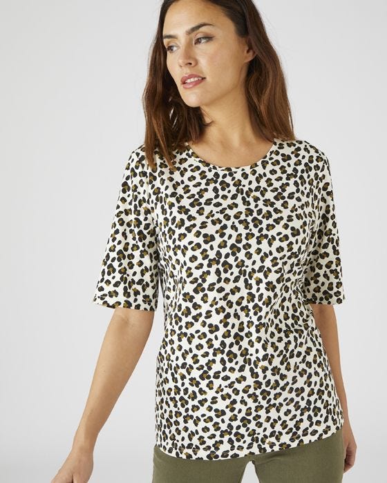 Damart Skin Soft Round Neck Short Sleeved Cotton T-shirt