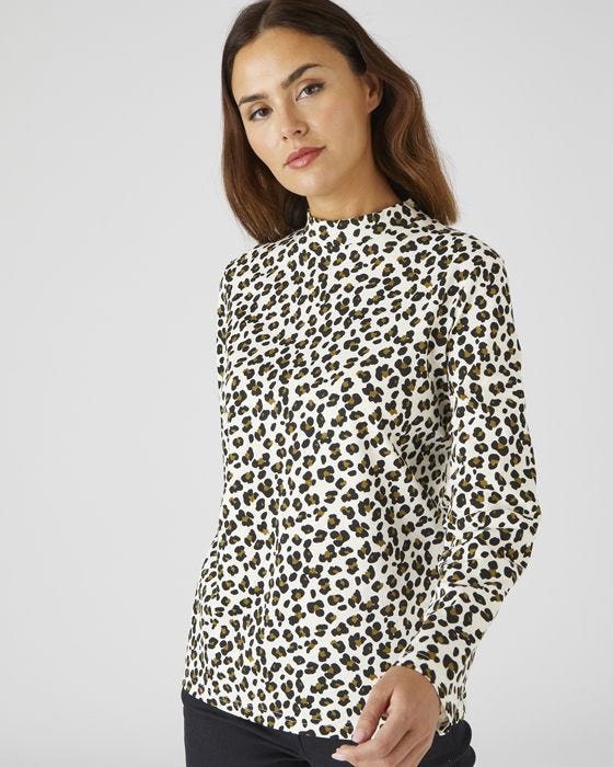 Damart Skin Soft Turtleneck Long Sleeved Cotton T-shirt