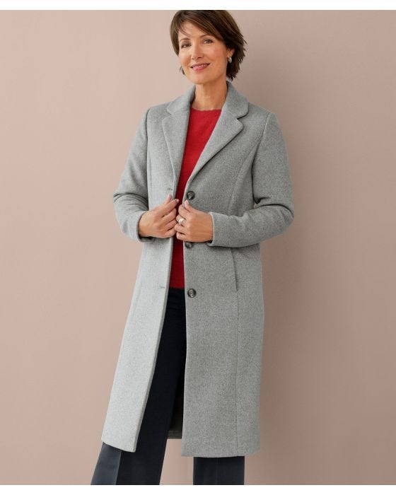 damart Toasty Thermal Wool Blend Thermal-lined Coat