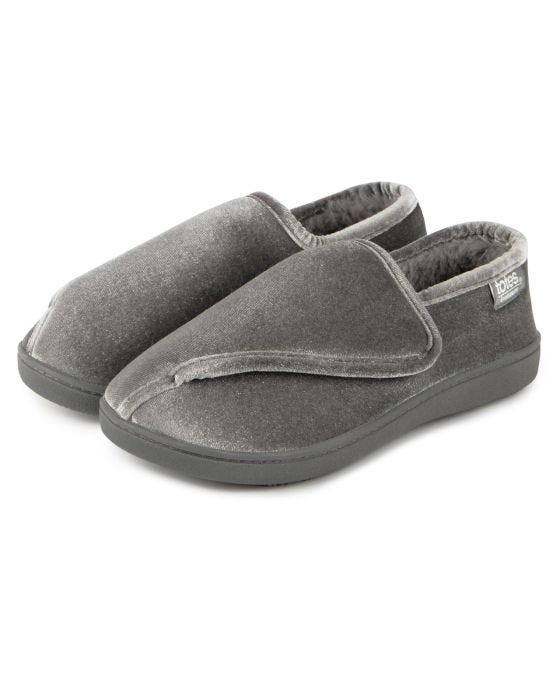 Damart Totes Isotoner Ladies Sparkle Velour Closed Back Slipper