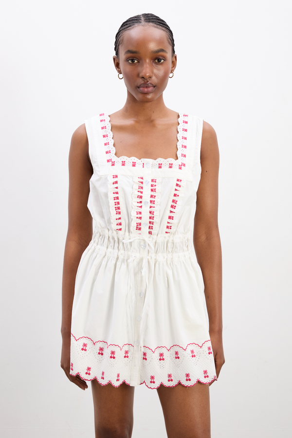 Damson Madder Amaya Mini Dress - Cherries