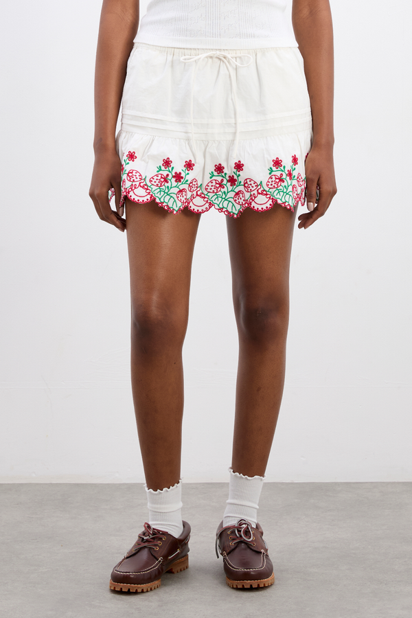 Damson Madder Andy Skort - Berry Embroidery