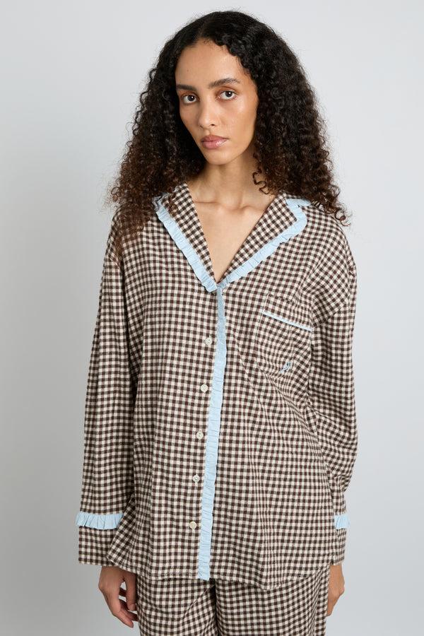 Damson Madder Antonia Pj Set- Brown Gingham
