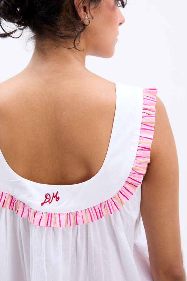 Damson Madder Arden Shell Top - White