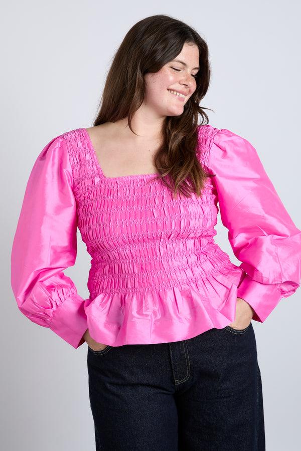 Damson Madder Ariana Blouse - Pink Taffeta