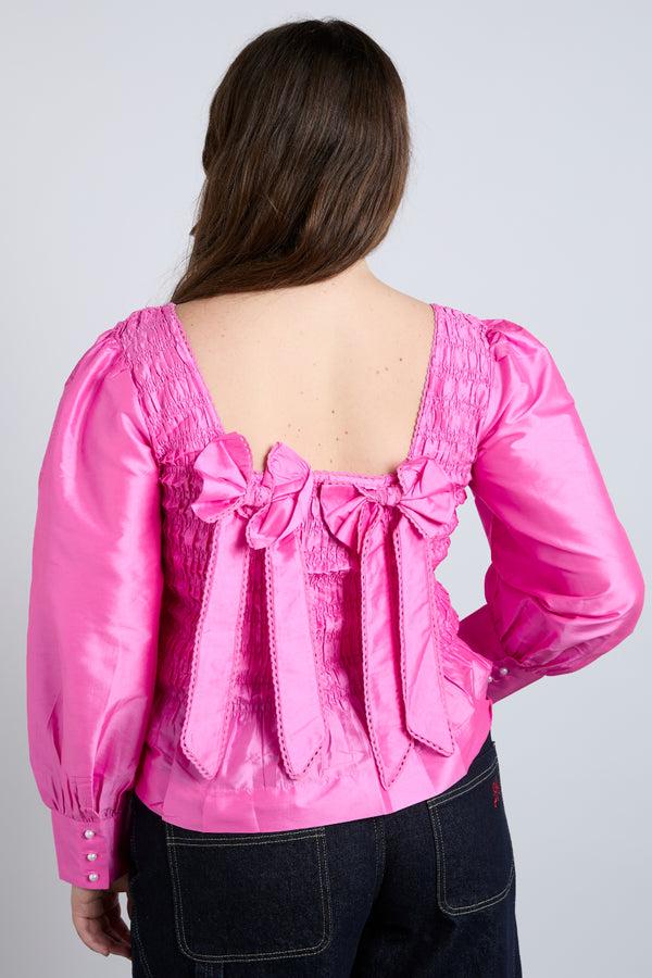 Damson Madder Ariana Blouse - Pink Taffeta