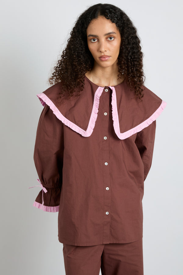 Damson Madder Barbara Pj Set- Brown & Pink