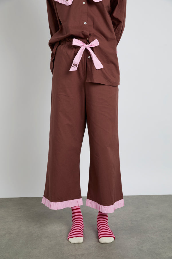 Damson Madder Barbara Pj Set- Brown & Pink
