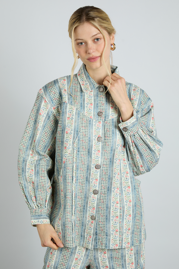 damson madder baxter jacket - wallpaper floral