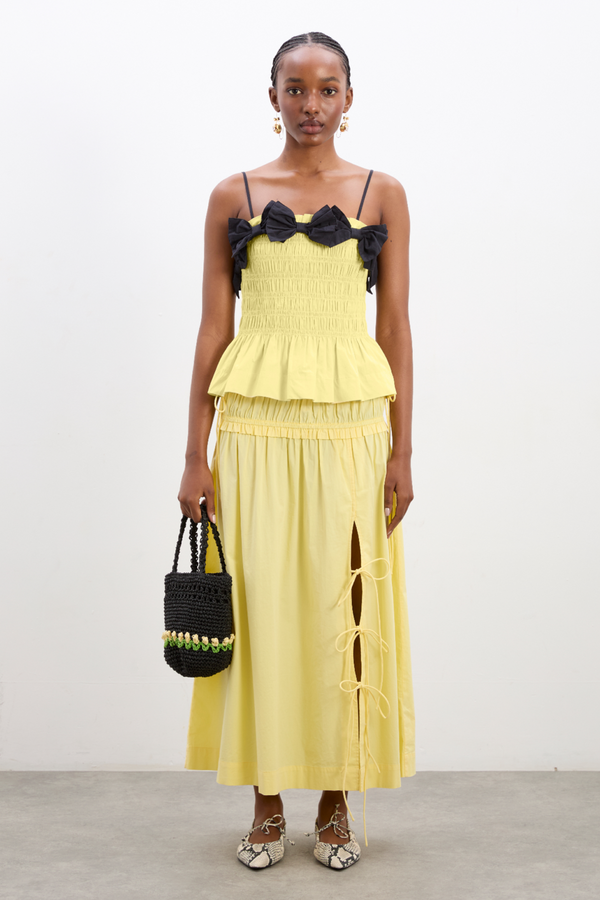 Damson Madder Bea Cami - Butter Yellow & Black