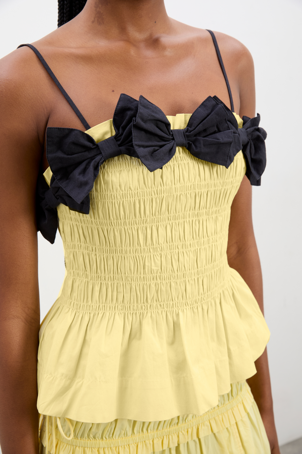 Damson Madder Bea Cami - Butter Yellow & Black