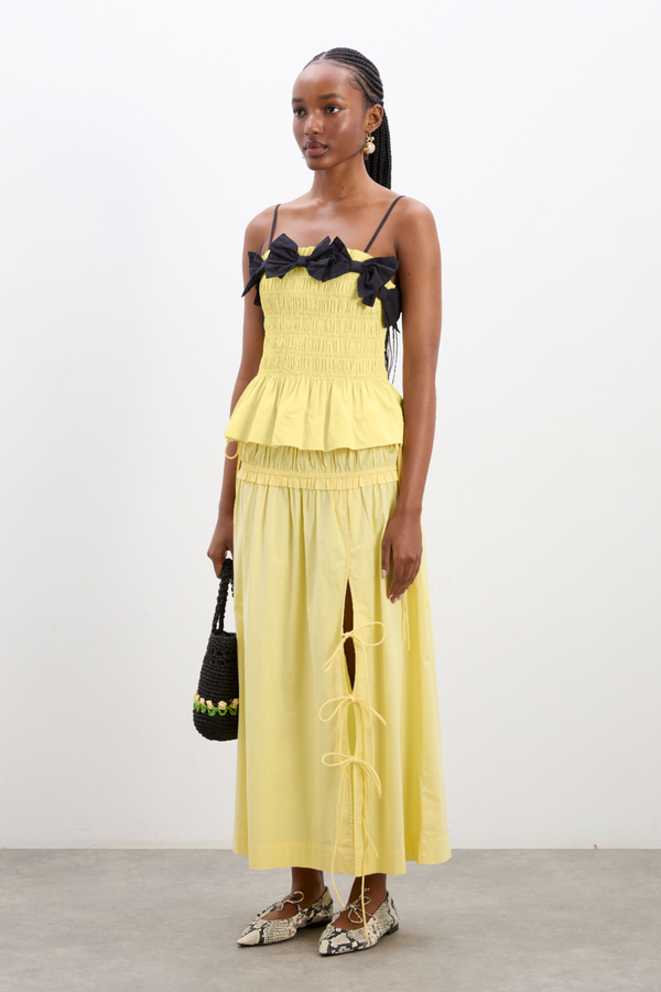 Damson Madder Bea Cami - Butter Yellow & Black