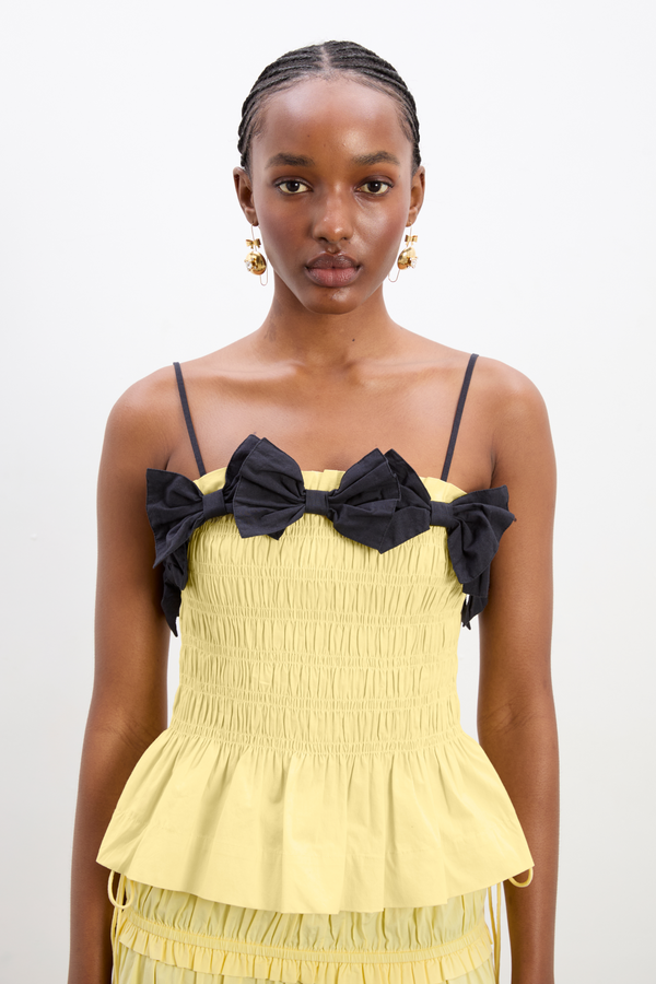 damson madder bea cami - butter yellow & black