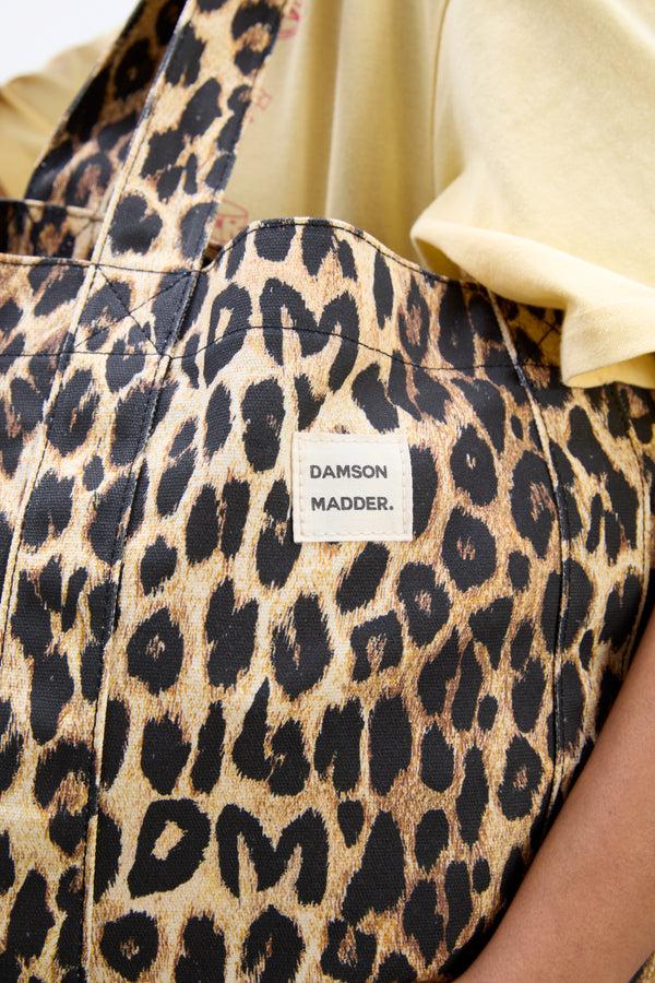 Damson Madder Canvas Leopard Tote Bag