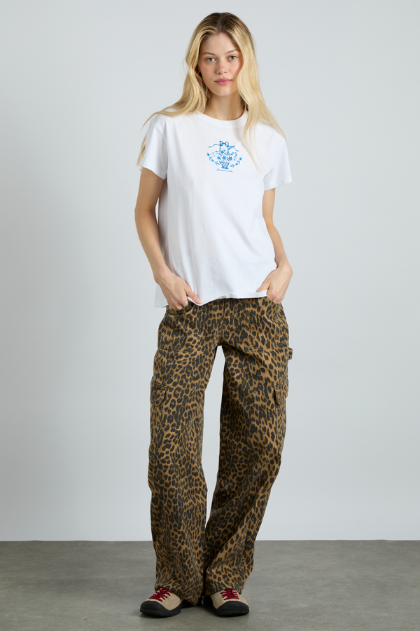 damson madder cargo jeans - leopard