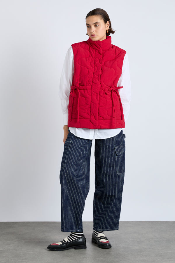 Damson Madder Celeste Gilet - Chilli Red