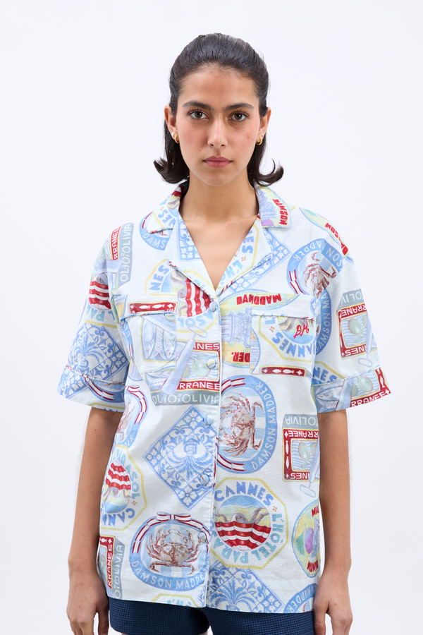 Damson Madder Chlo Shirt - Holiday Print