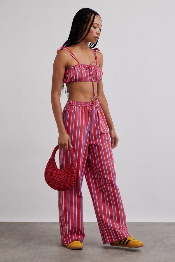 Damson Madder Chlo Trousers - Red Stripe