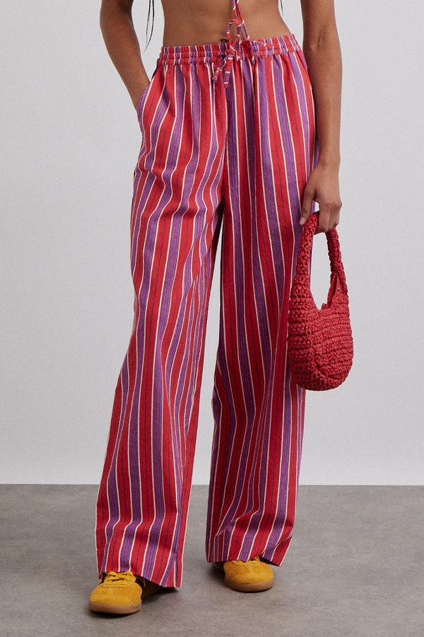 Damson Madder Chlo Trousers - Red Stripe