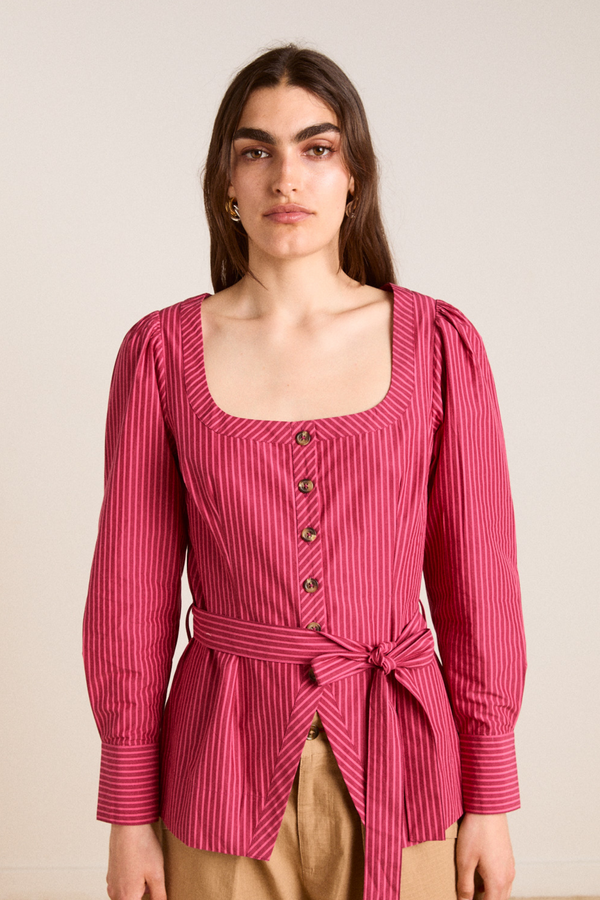 damson madder clare blouse - berry business