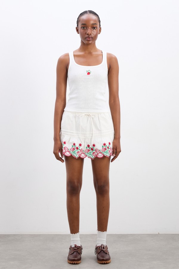 Damson Madder Cora Tank - Berry Embroidery