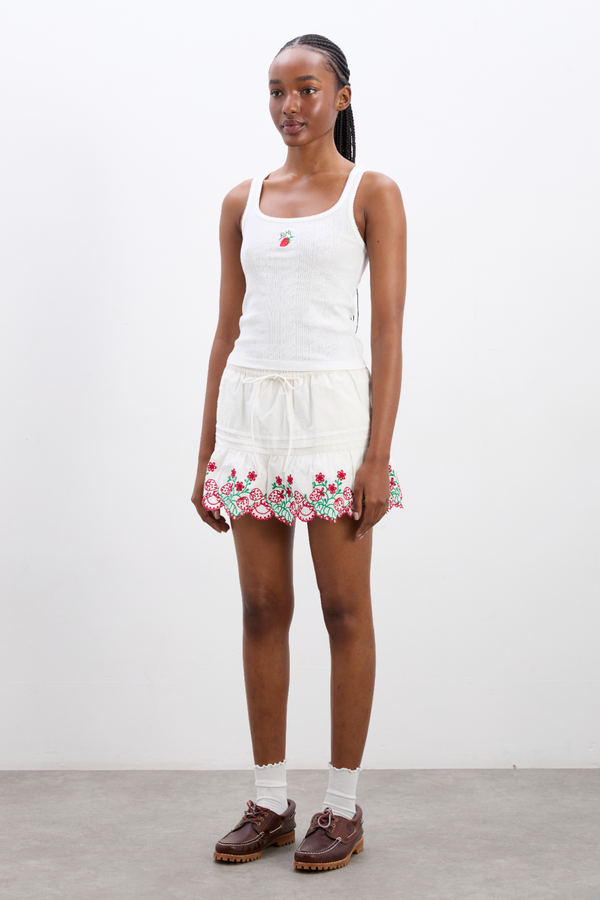 Damson Madder Cora Tank - Berry Embroidery