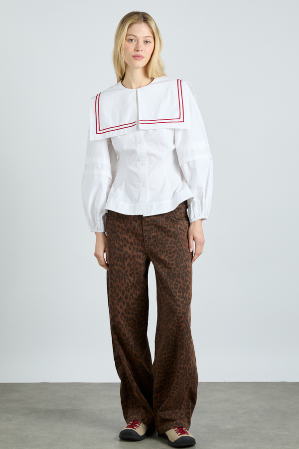 Damson Madder Dion Jeans - Dark Leopard Overdye