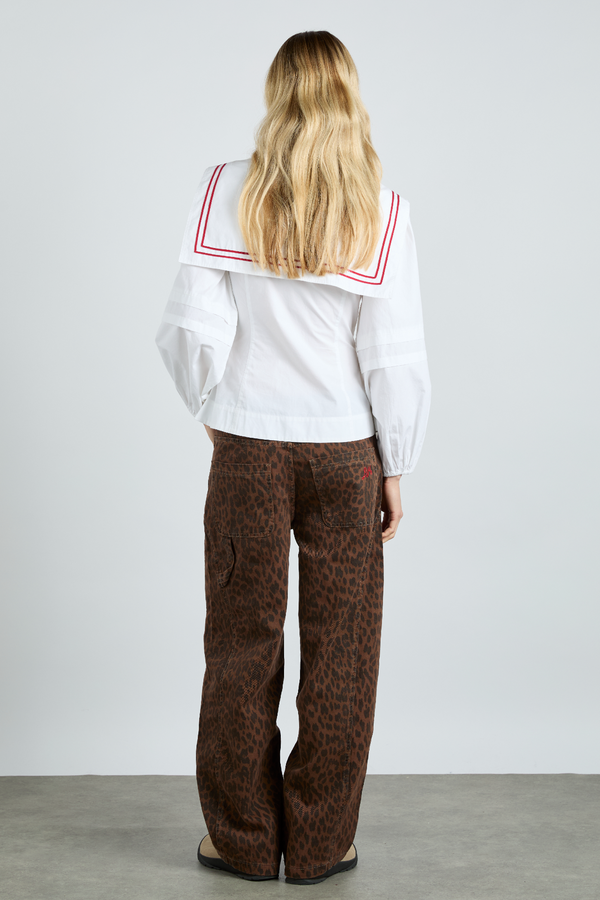 Damson Madder Dion Jeans - Dark Leopard Overdye