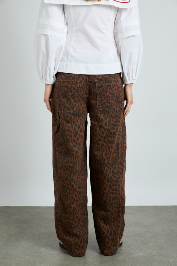 Damson Madder Dion Jeans - Dark Leopard Overdye